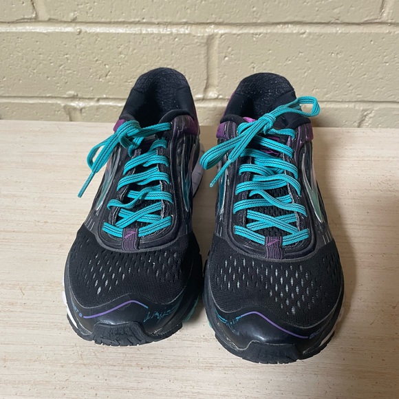 Brooks Women's Ghost 13 Running Shoes - Black, Purple, and Teal - Picture 4 of 7